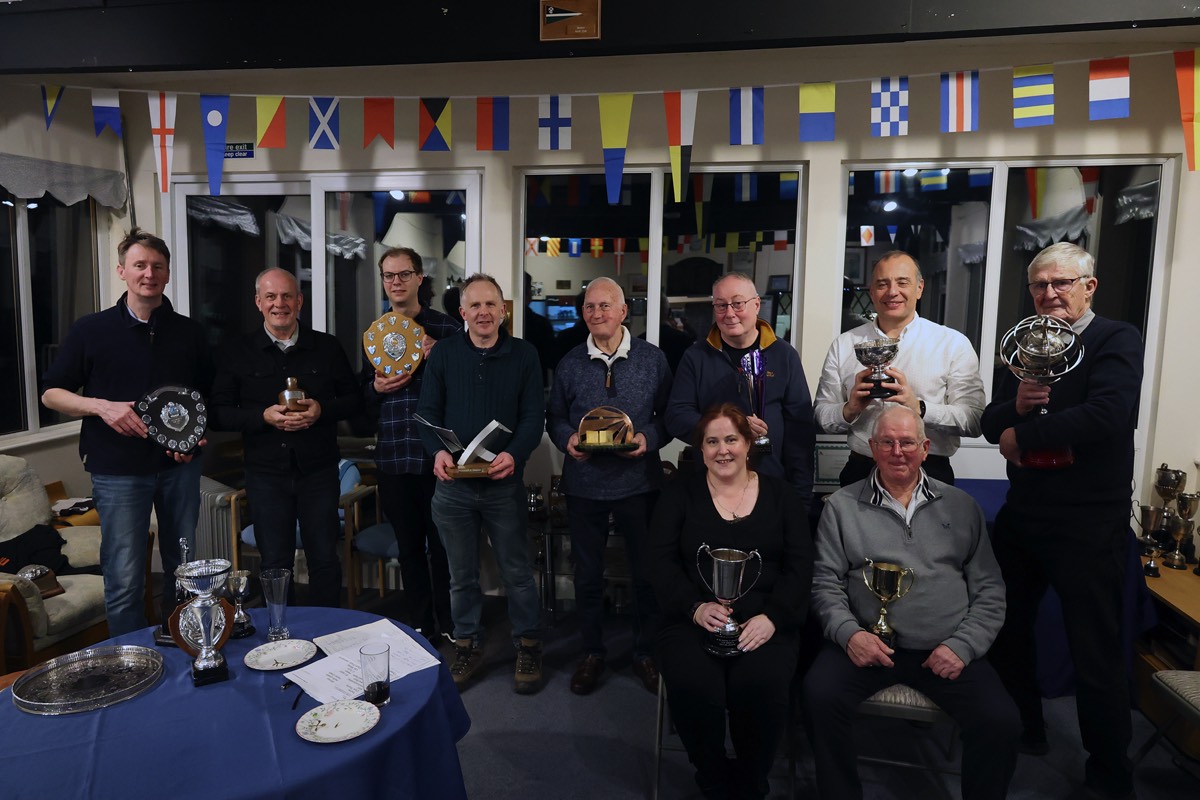 From left to right: Ian Barratt, Keith Gower, Tom Miller, Rob Logan, Alan Kidd, Mike Gear, Roberto Maranca, Ian Wright. Sitting, Helen Saunders, Len Minter